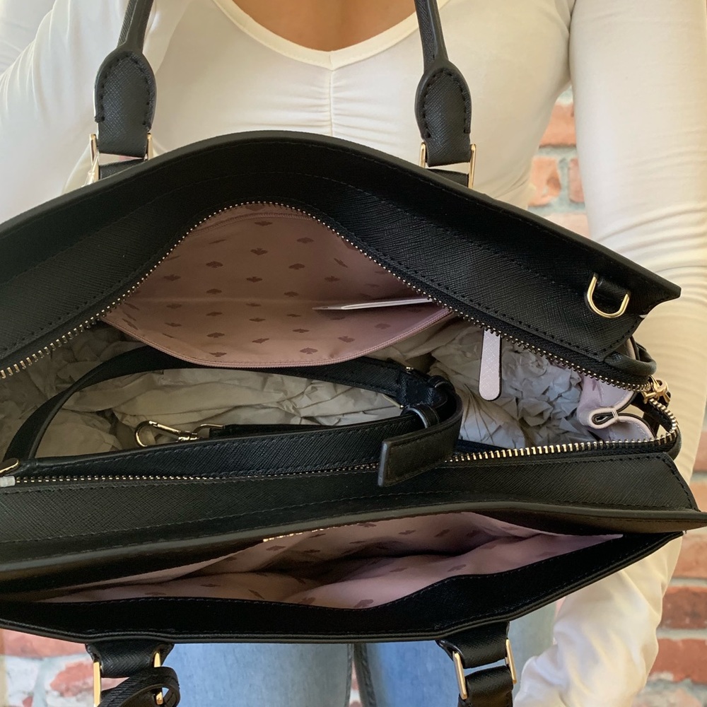 Kate spade Cameron LARGE satchel white beige black - Picture 6 of 8